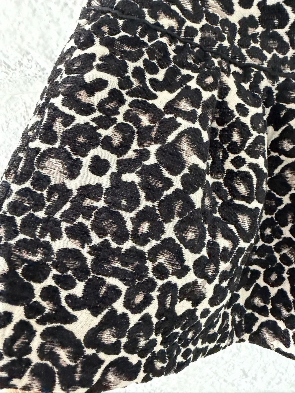 Scotch & Soda Black and White Leopard Brocade Skater Skirt Sz 1 M-17